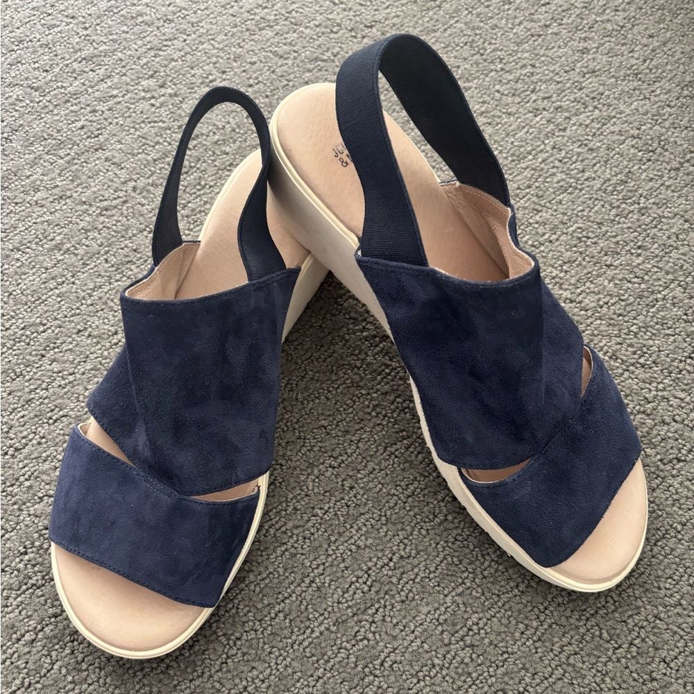 Johnston & Murphy Navy Suede Sandals